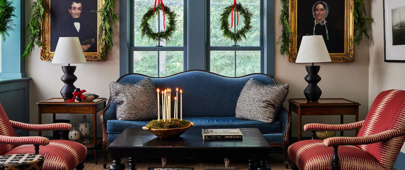 Nathan Turner, Holiday Magic, White Barn Inn, Maine, Auberge Resorts, Festive Decor, Holiday Interior Design